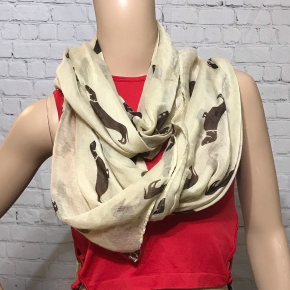 Accessories - Tan Dachshund Scarf